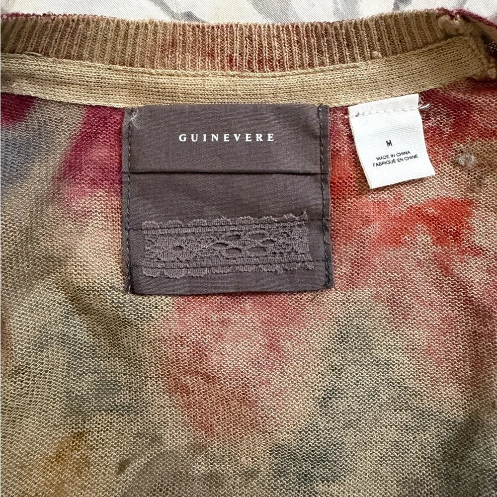 Anthropologie Floral Wrap Cropped Sweater - Picture 2 of 5